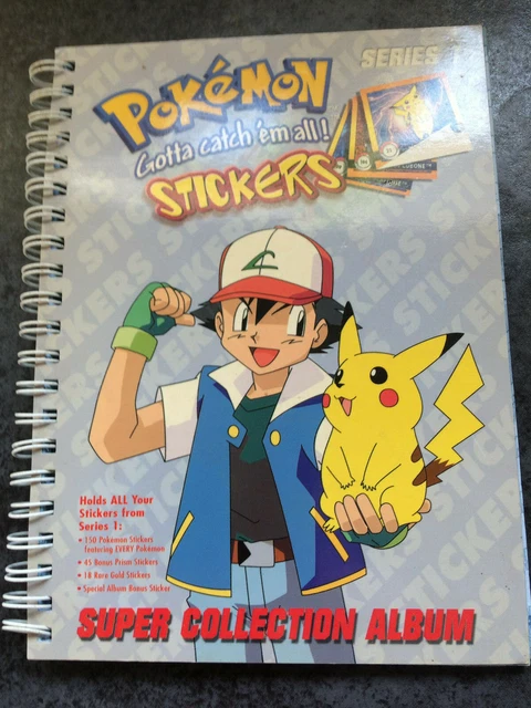 ORIGINAL POKEMON SERIES 1 Sticker Album With 44 Stickers 