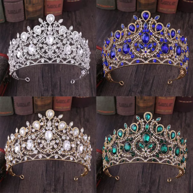 Baroque Queen Crown Wedding Tiaras and Crown for Bride Crystal Headband Tiara