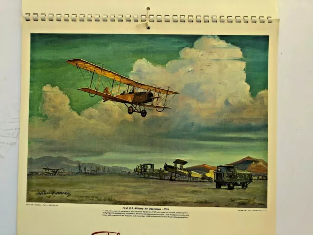 1971- 11 Month Wall Calendar of the Best of Charles Hubbell Aviation Prints 2