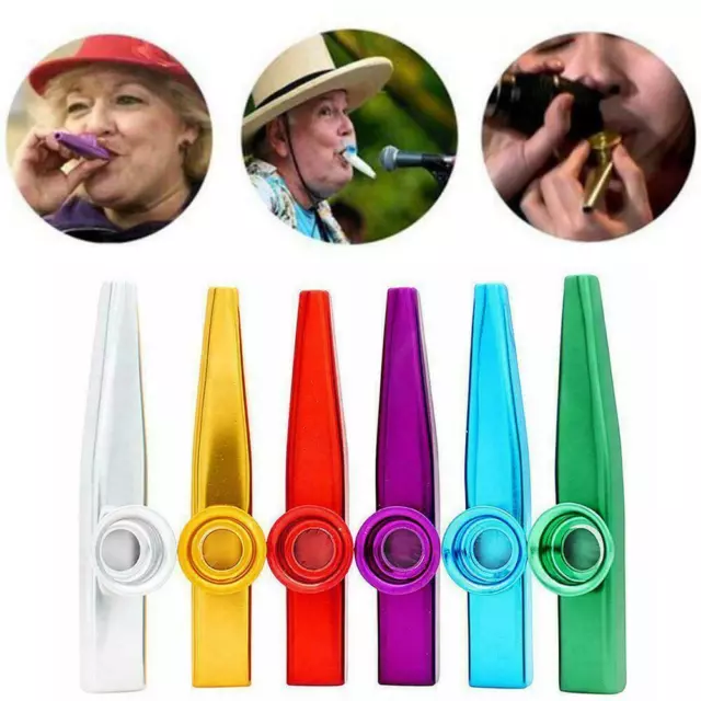 Metal Harmonica Kazoo Mouth Flute Musical Instrument Party Gift Fast Kid N2E6