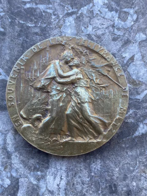 medaille bronze metz a ses liberateurs 1918