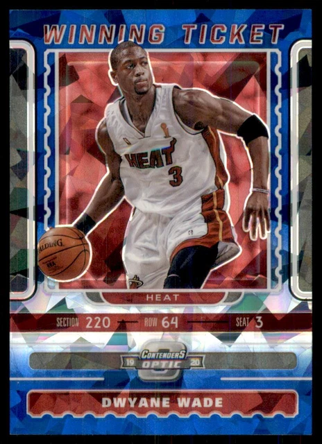 2019-20 Panini Contenders Optic Winning Tickets Blue Cracked Ice #20 Dwyane Wade