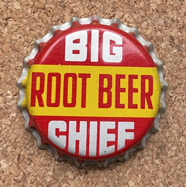 VINTAGE CORK LINED Bottle Cap Crown Big Chief Root Beer Soda Unused
