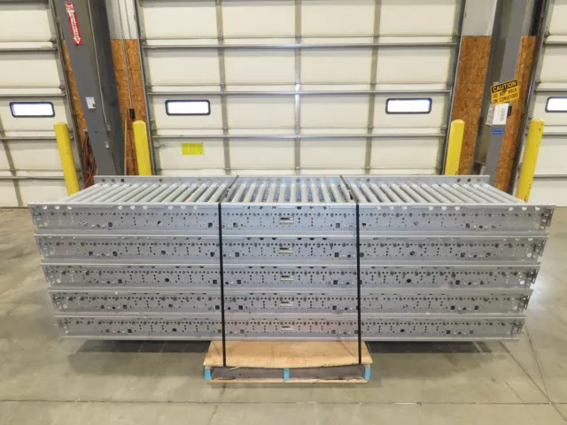 Hilmot 30"x 10' Gravity Roller Conveyor 27"BF 1.9" Roller 5-Sections 50'