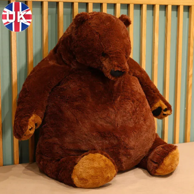 DJUNGELSKOG Dark Brown Teddy Bear Giant Plush Toys Doll Stuffed Soft Animal Kids