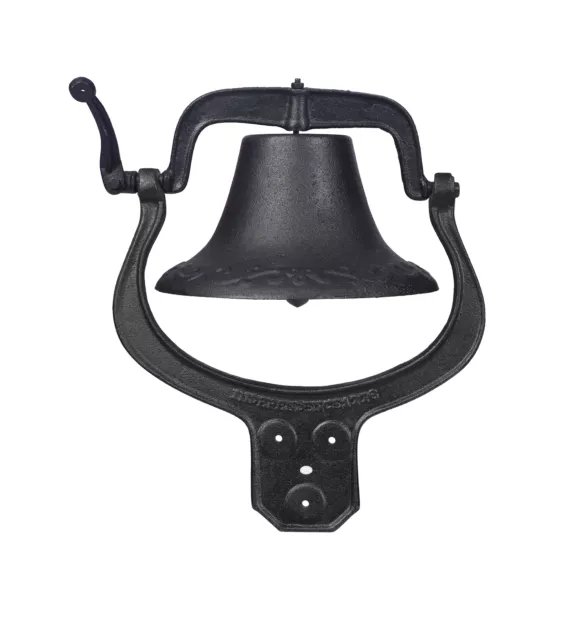 Large Cast Iron Dinner Bell Farm Antique Vintage Farmhouse Church School Style