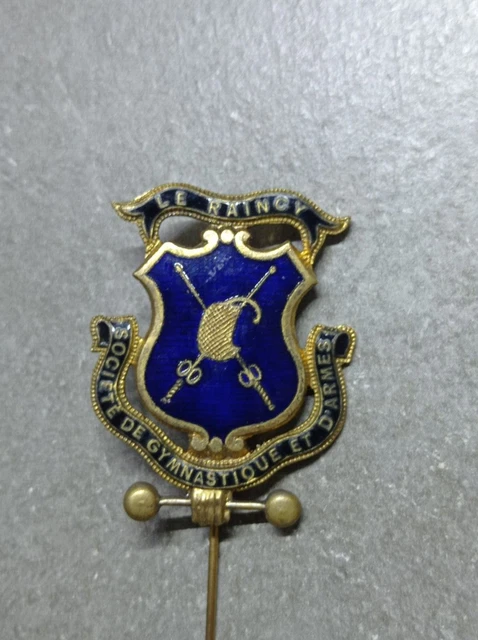 Antique Badge Pic The Raincy Societe Of Gymnatique And Gun Enamel REF02996J