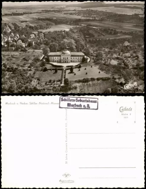 Marbach am Neckar Panorama-Ansicht mit Schiller National Museum 1953
