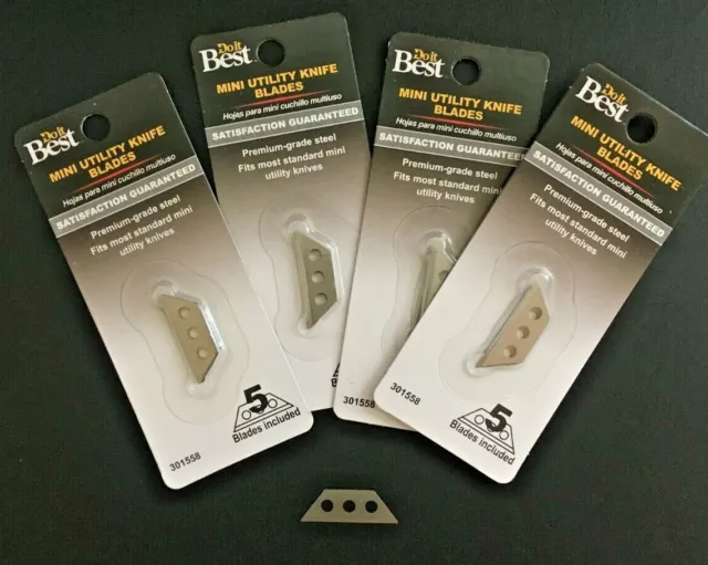 *20 BLADES* Do-It-Best / MINI UTILITY KNIFE BLADES-4 PACKS OF 5  *FREE SHIPPING*