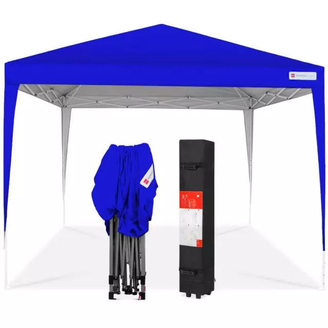 Best Choice Products Pop Up Canopy 110"x120"Blue Portable w/Carrying Bag Outdoor