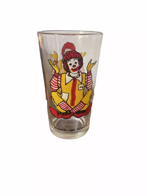 Vintage McDonalds Ronald McDonald Collectors Series Glass Cup 1970's