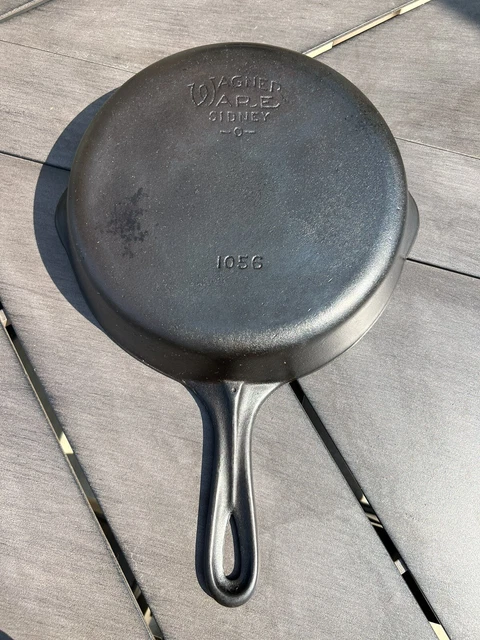 No. 6 Wagner Ware Sydney O  Cast Iron Skillet Smooth Bottom- 1056