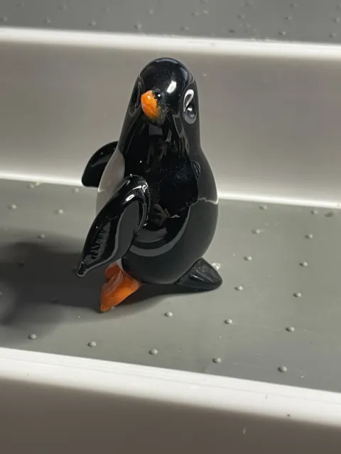 Super Cute Glass Miniature Penguin In Box 3