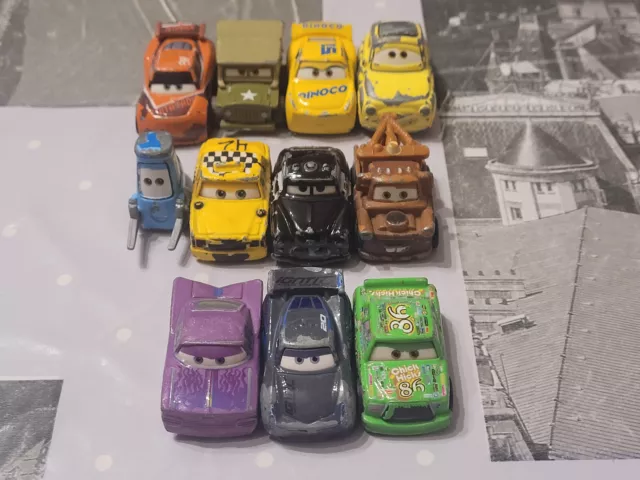 Lot De 11 Mini Voitures Disney Pixar Cars 1 2 3 Diecast Metal Mattel Rare