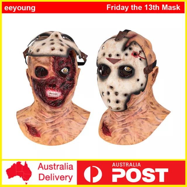 Jason Voorhees Friday the 13th Scary Horror Mask Cosplay Halloween Props