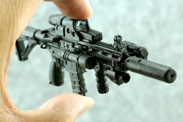 1:6 Scale Sniper Rifle Model - Assembly Required Black MSR For 12" Action Figures