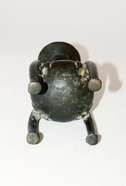 19C Chinese/Burmese/Tibetan Bronze Ritual Joss-stick Candle Holder (Nap) 6