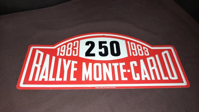 Plaque Métal – Rallye Monte Carlo 1997 – Véhicules électriques Contrôle – Occasion