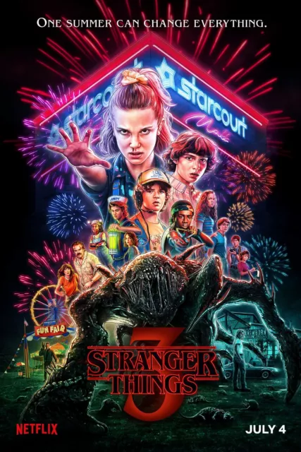 Stranger Things 3 TV Series Poster Glossy Paper 200 gsm Size A1 A2 A3 A4