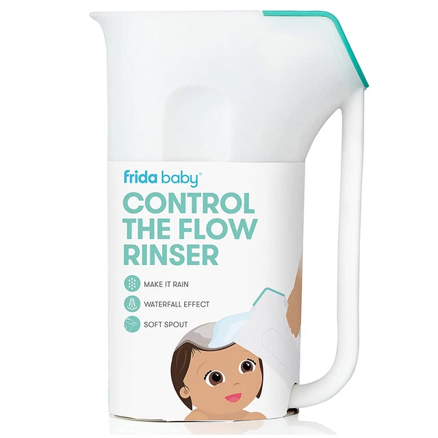 Fridababy Control the Flow Polypropylene ABS Rinser|Bath Time Rinse Cup with Eas