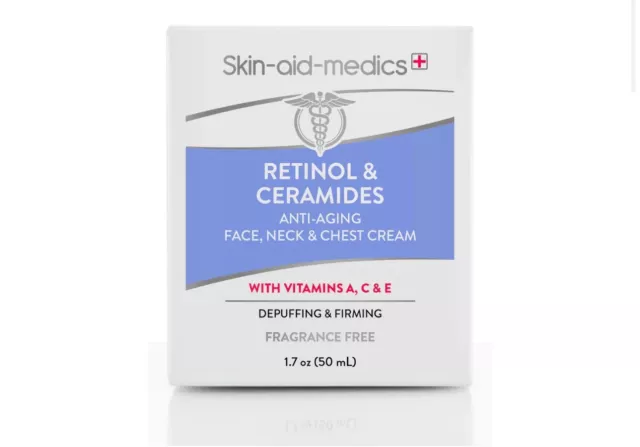 Skin-aid-medics Retinol & Ceramides Anti-Aging Face, Neck & Chest Cream