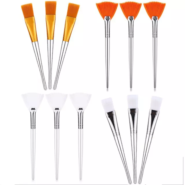 3/4pcs Practical Facial Brushes Makeup Brushes Soft Portable Cosmetic To'7H 3