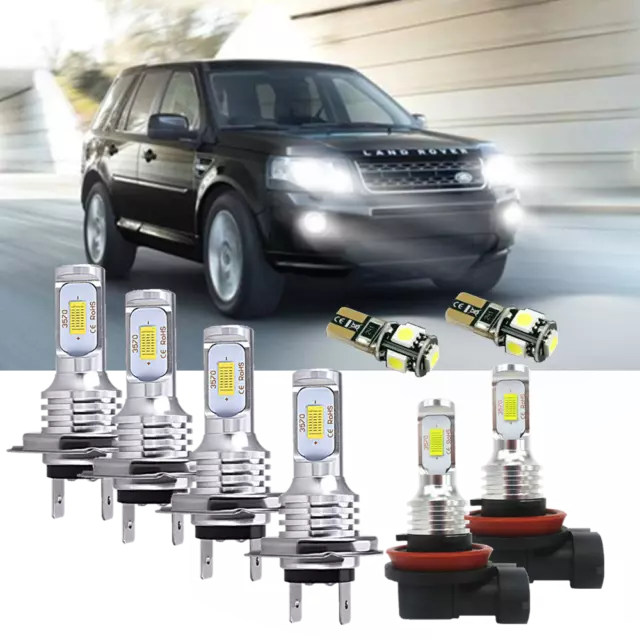 For Land Rover Freelander MK2 Super White Xenon High/Low/Fog/Side Light Bulbs