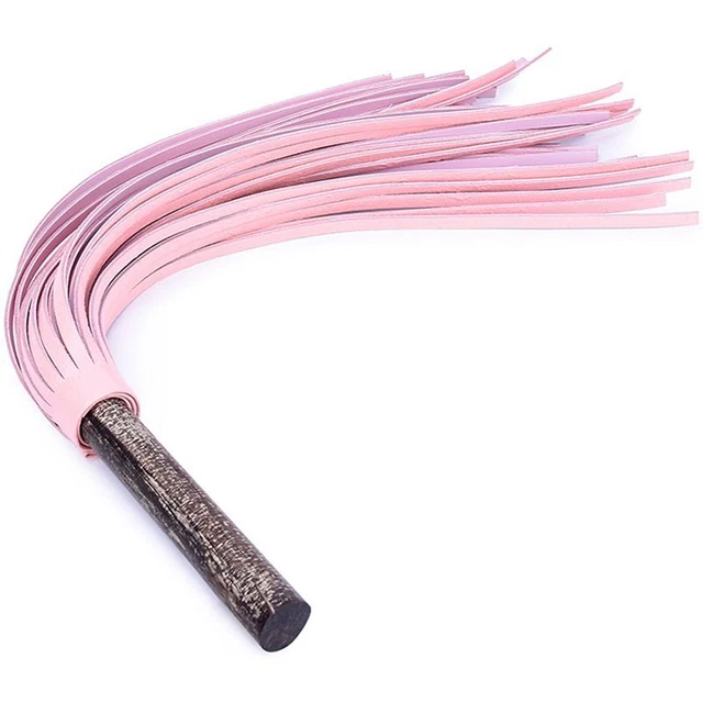Genuine Leather Handwork Make COW LEATHER Whip Wooden Round Handle Horse Riding