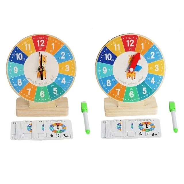 Orologio Didattico Twistiti Con Numeri Colorati - Diametro 25 Cm, Silenzioso, Per Bambini 6-10 Anni, Metodo Montessori