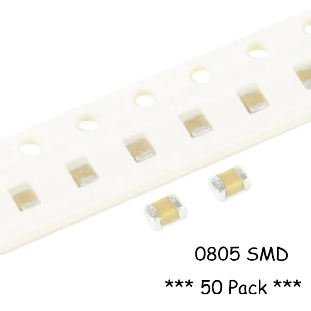 0805 SMD Ceramic Capacitors Many Values Available 50 Pack ** HKES / Good **