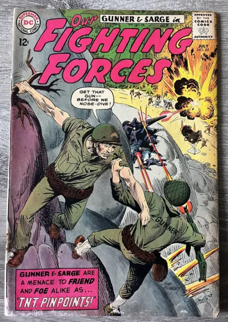 Our Fighting Forces 85 (DC Comics,  July 1963) Silver Age Roy Lichtenstein