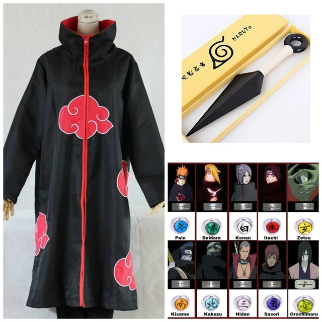 Naruto Akatsuki Ninja Uchiha Itachi Uniform Cloak Cosplay