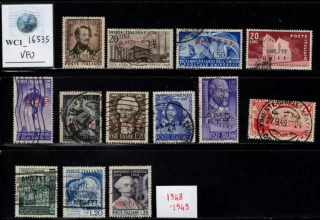 WC1_16535. ITALY: TRIESTE AMG FTT. Valuable lot of 1949 stamps. Used