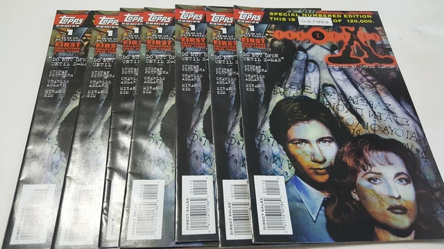 X-Files #1 Special Numbered Edition of 120,000 Topps 1995 Comic Book Lot of 7