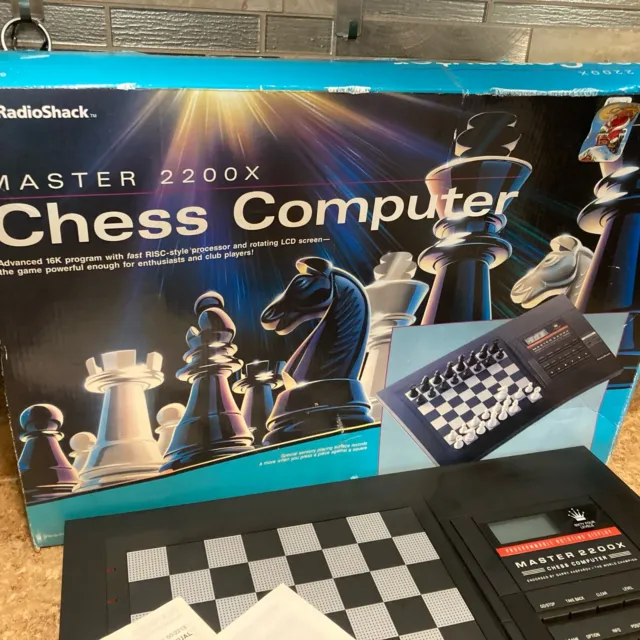 Radio Shack Master 2200X Chess Computer Complete Box Pieces Manual Rules 3