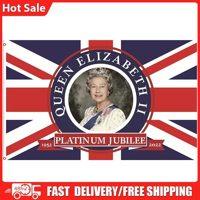 England Queen Flag Home Decorative Door Hanging with Sturdy Brass Grommets Sign