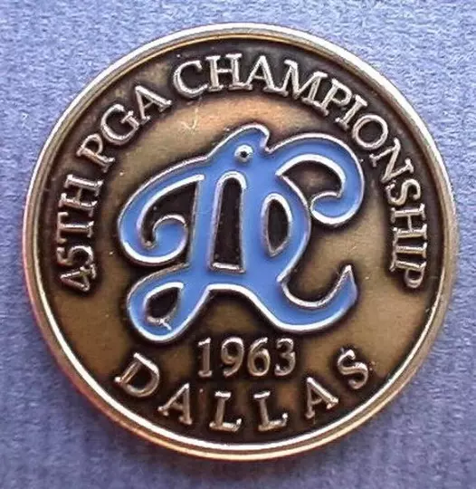 1963 US PGA HAND PAINTED OLD GOLF BALL MARKER 1" COIN IDEAL  60th BIRTHDAY GIFT