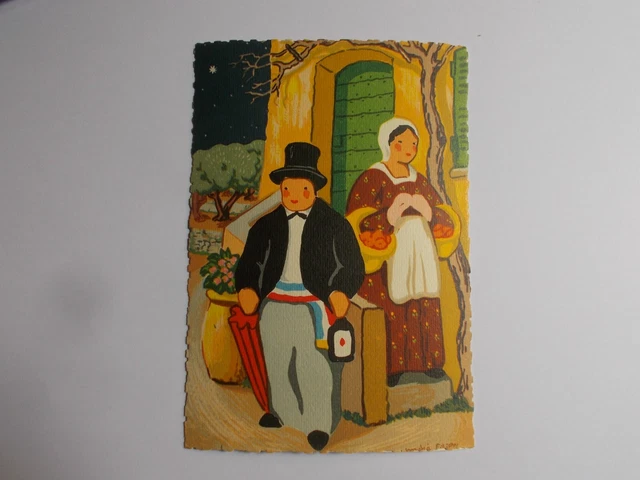 Cartolina Presepe Da Provenza - The Mayor E il Suo Donna -andré Filippi