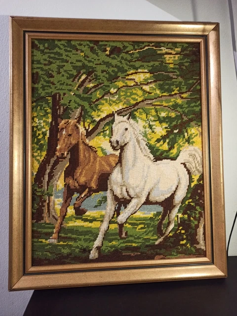 Authentique Français Tapisserie Grand Mur accroché vintage