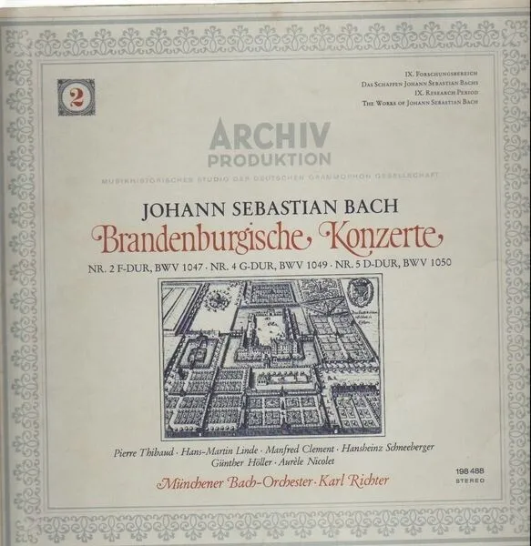 LP Bach Brandenburgische Konzerte ARCHIV PRODUKTION NEAR MINT Deutsche Gramm