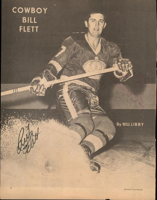 Bill Flett Signed 8x11 Magazine Page Photo d.99 Kings Flyers Maple Leafs Flames