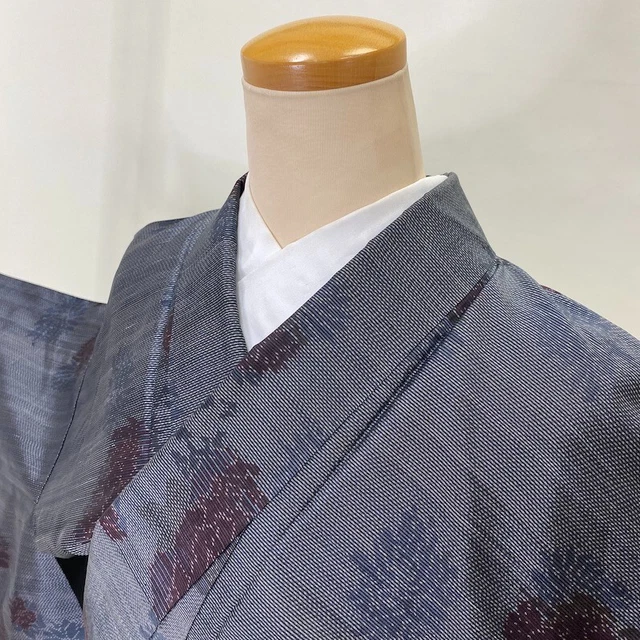 Oshima Tsumugi VINTAGE Japanese Kimono Silk tumugi ANTIQUE LADIES KIMONO 1734