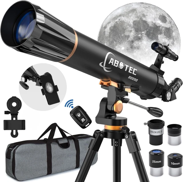 ABOTEC Telescope for Adults Astronomy, 90mm Aperture 800mm Refractor Telescopes