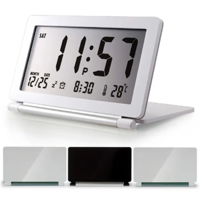 Digital Alarm Clock Small Display Travel Alarm Clock with Calendar Temperature