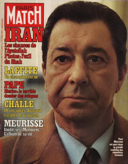 Couverture magazine,Coverage Paris Match Paul Meurisse