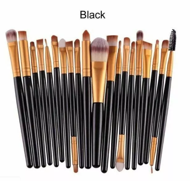 20 tlg Make up Pinsel Kosmetik Pinselset Professionelle Brush Schminkpinsel Set