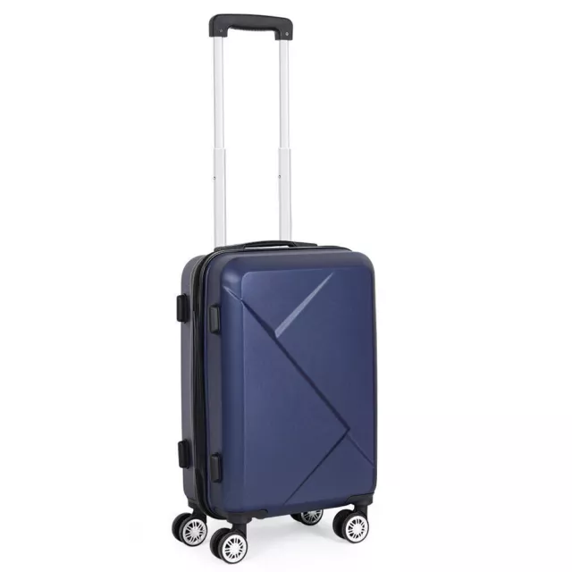 20 Inch Blue Carry-on Luggage Hardside Boarding Suitcase, Spinner Wheels Luggage