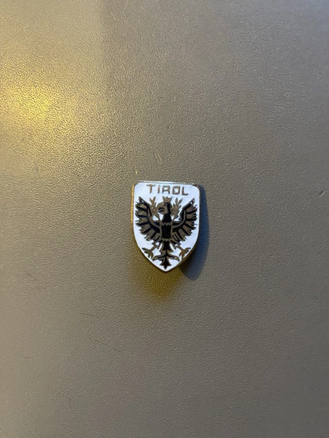 Broche Ancienne Armoiries Du Pays Basque - En Argent Massif 925 - Bijou Vintage D'Espagne