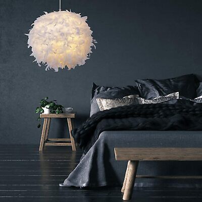Gigi Fluffy Feather Light/Lamp Shades for Pendant Ceiling Light,Table/Floor Lamp