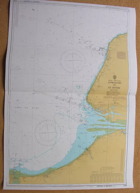 1991 APPROACHES TO LE HAVRE 2146 Admiralty Chart North Coast of France